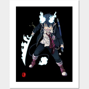 blue exorcist Posters and Art